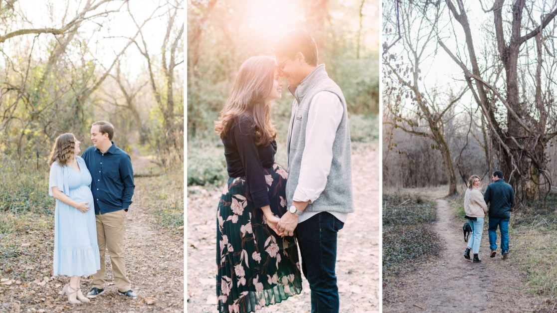 Three photos of families at Richmond Va family photo location on the James River,  by Jacqueline Aimee Portraits