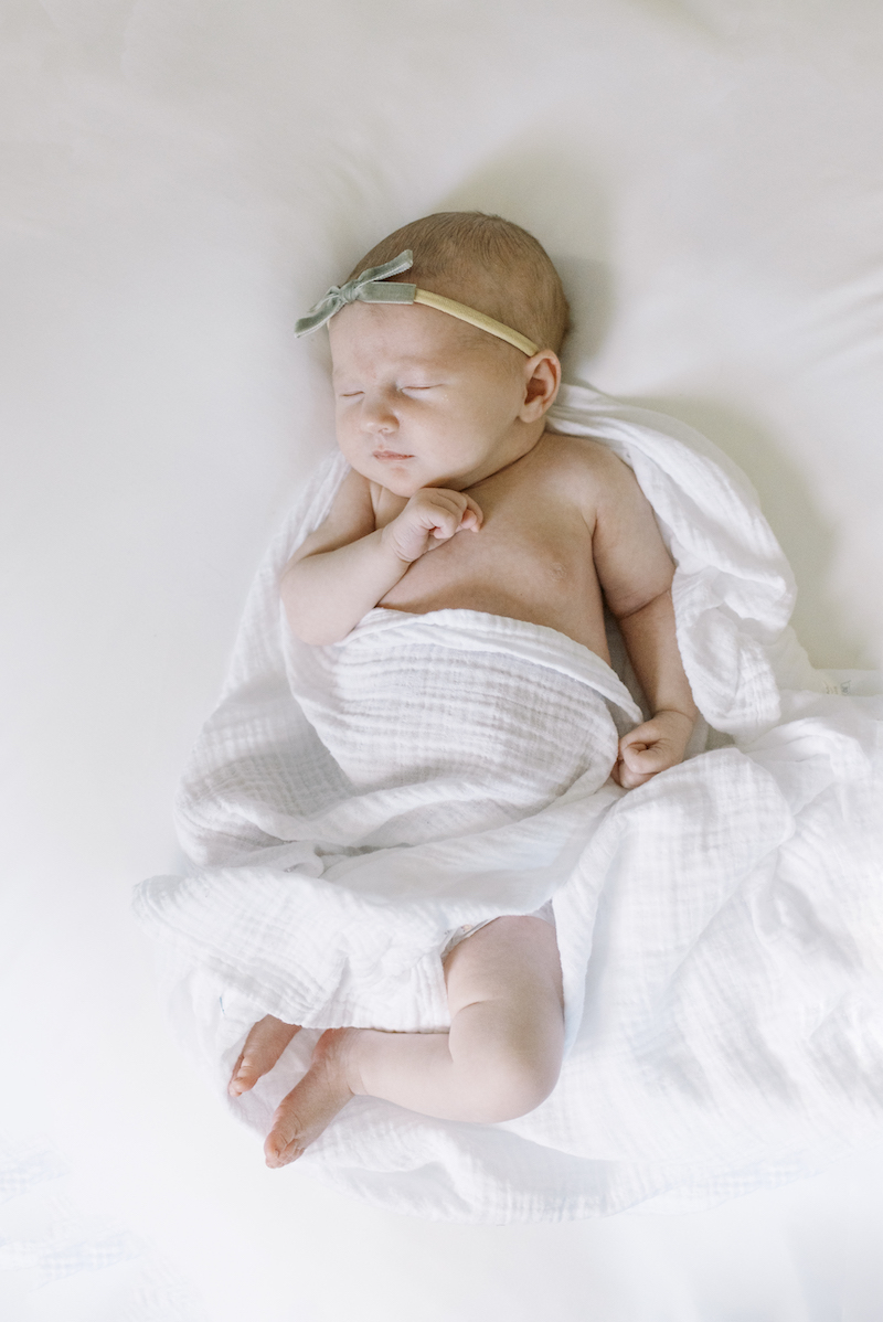 newborn baby posed full body